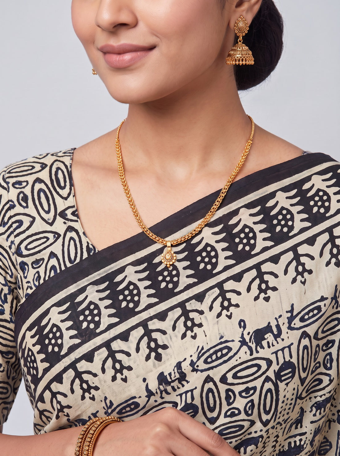 Indigo Animal Kingdom  Mul Cotton Saree