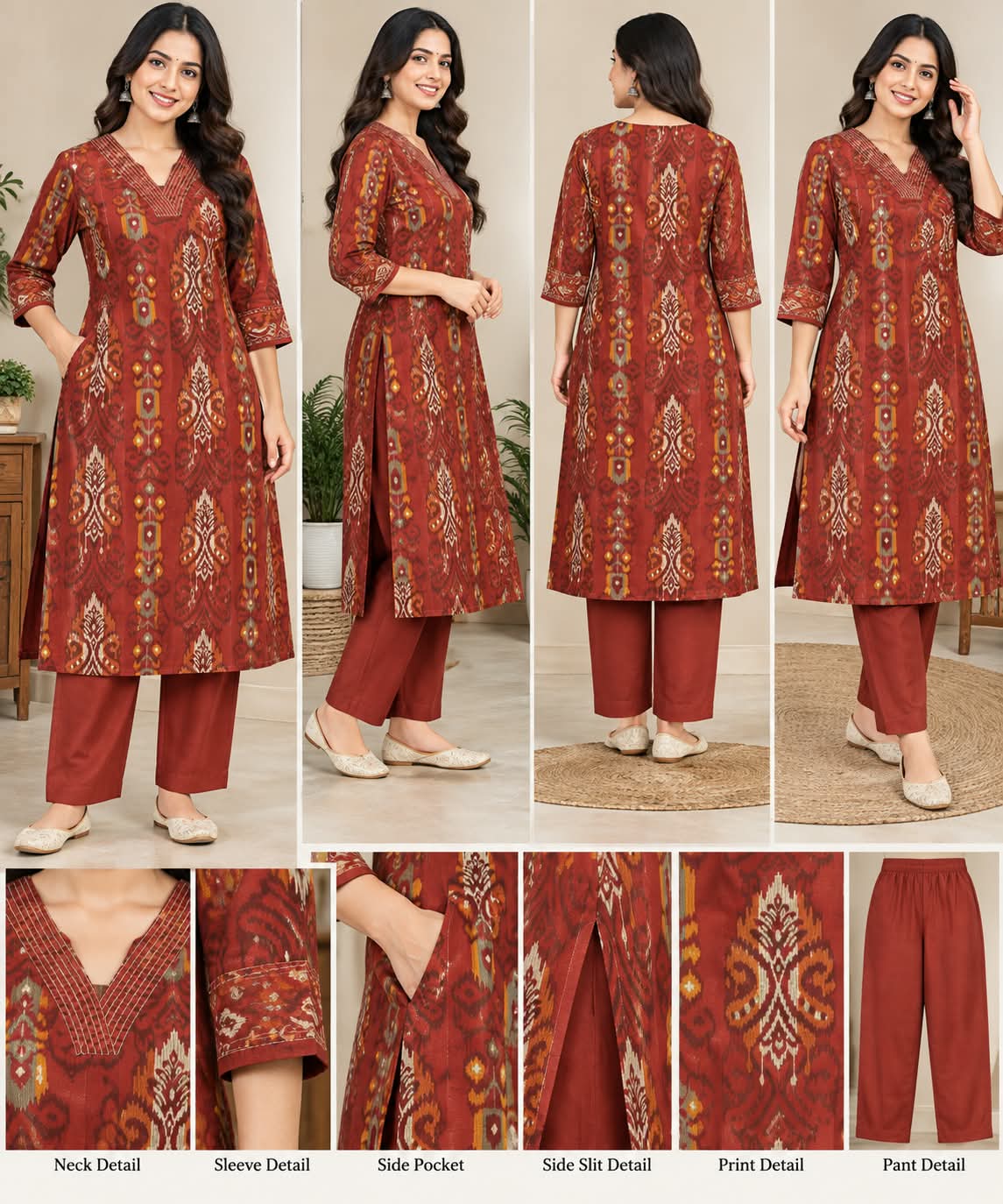 IKAT STYLE PRINT 2 PIECE SET