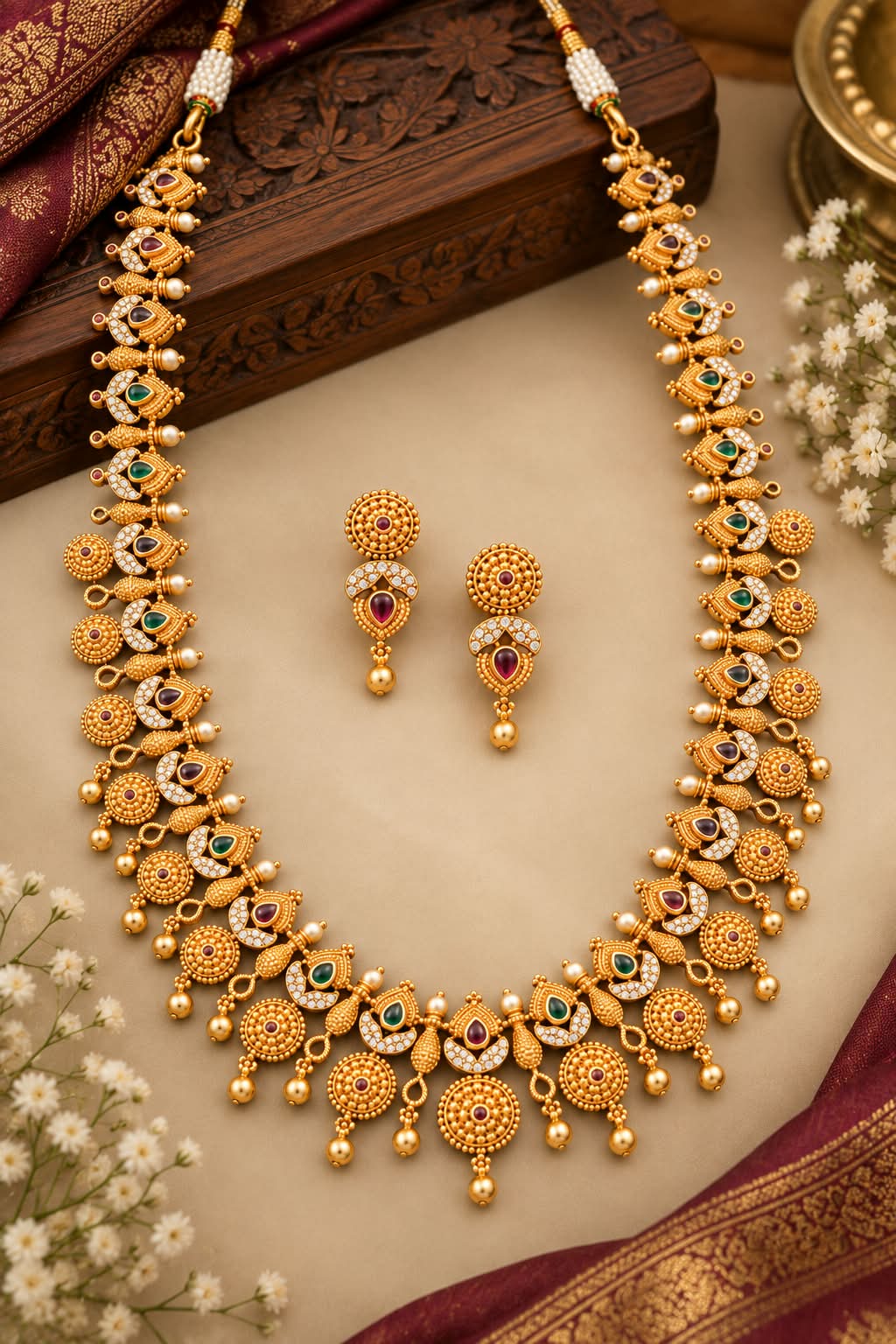 NAYIKA TEMPLE JEWELLERY SET