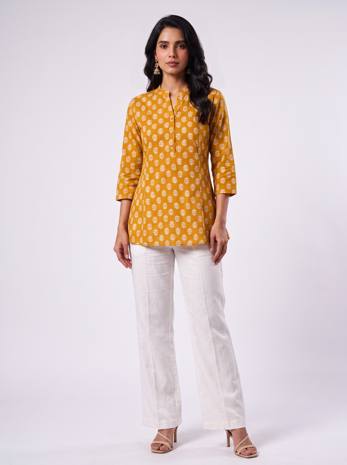 Avani Mustard Tunic Top
