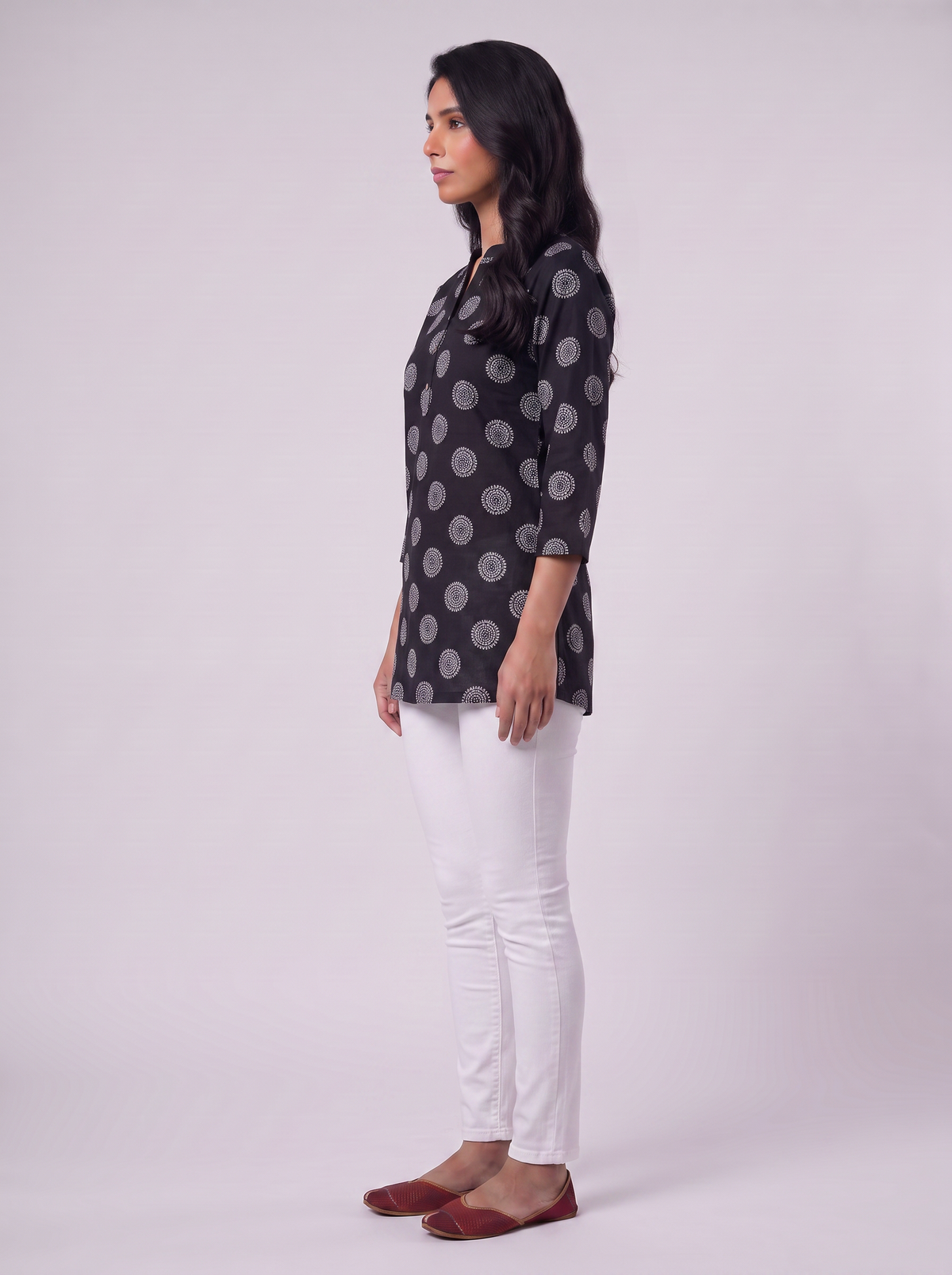 Chakra Black Tunic Top